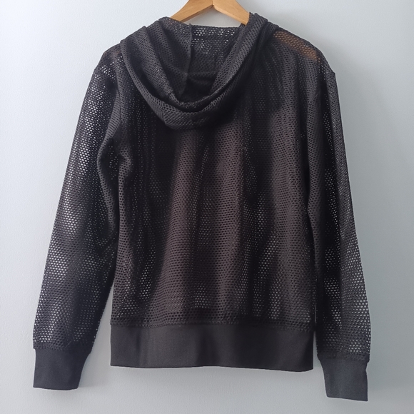 Savvi Black Mesh Hoodie XS – Lightweight Athleisure - Picture 2 of 5